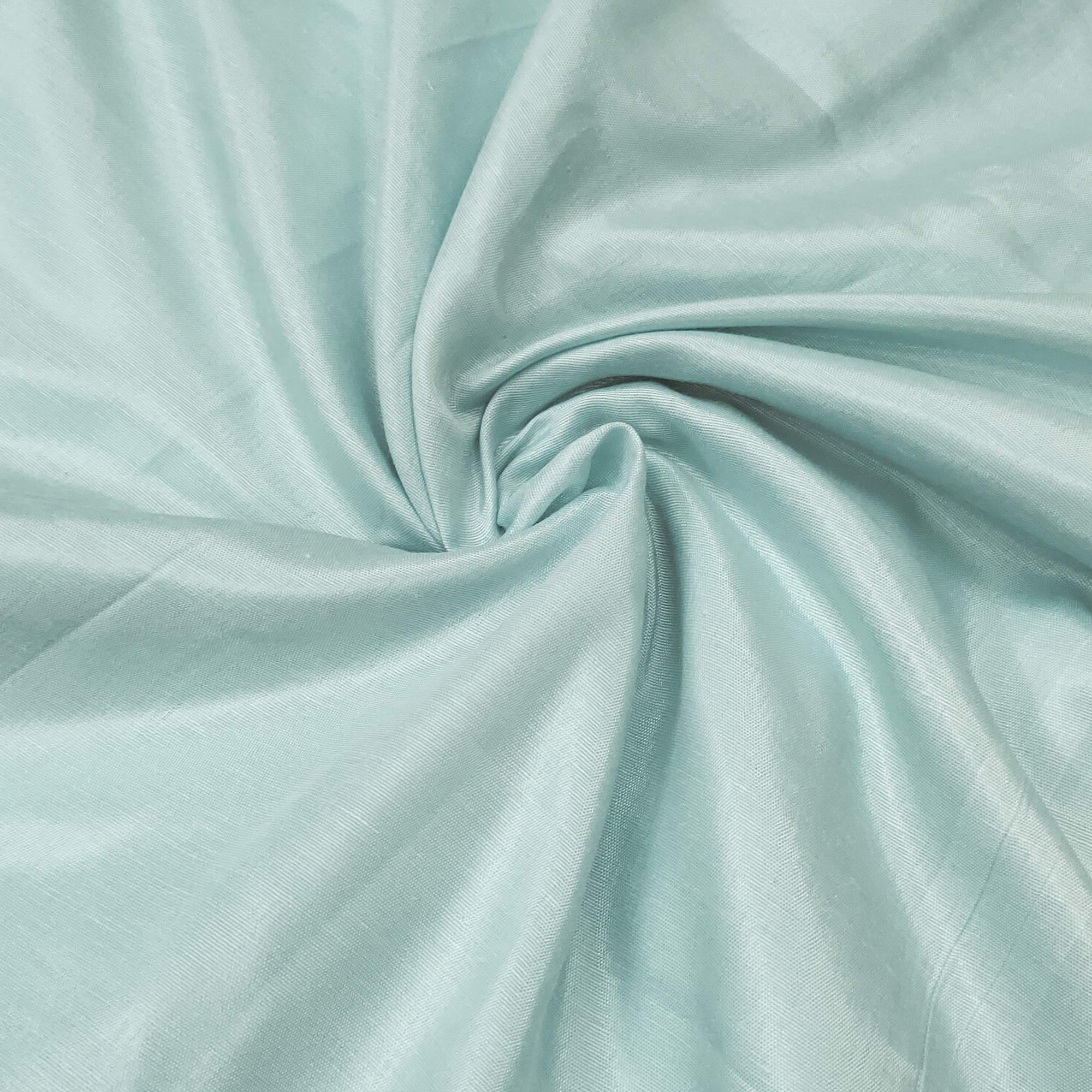 Blue Sequins Embroidered Cotton Silk Dress Material - Image 5