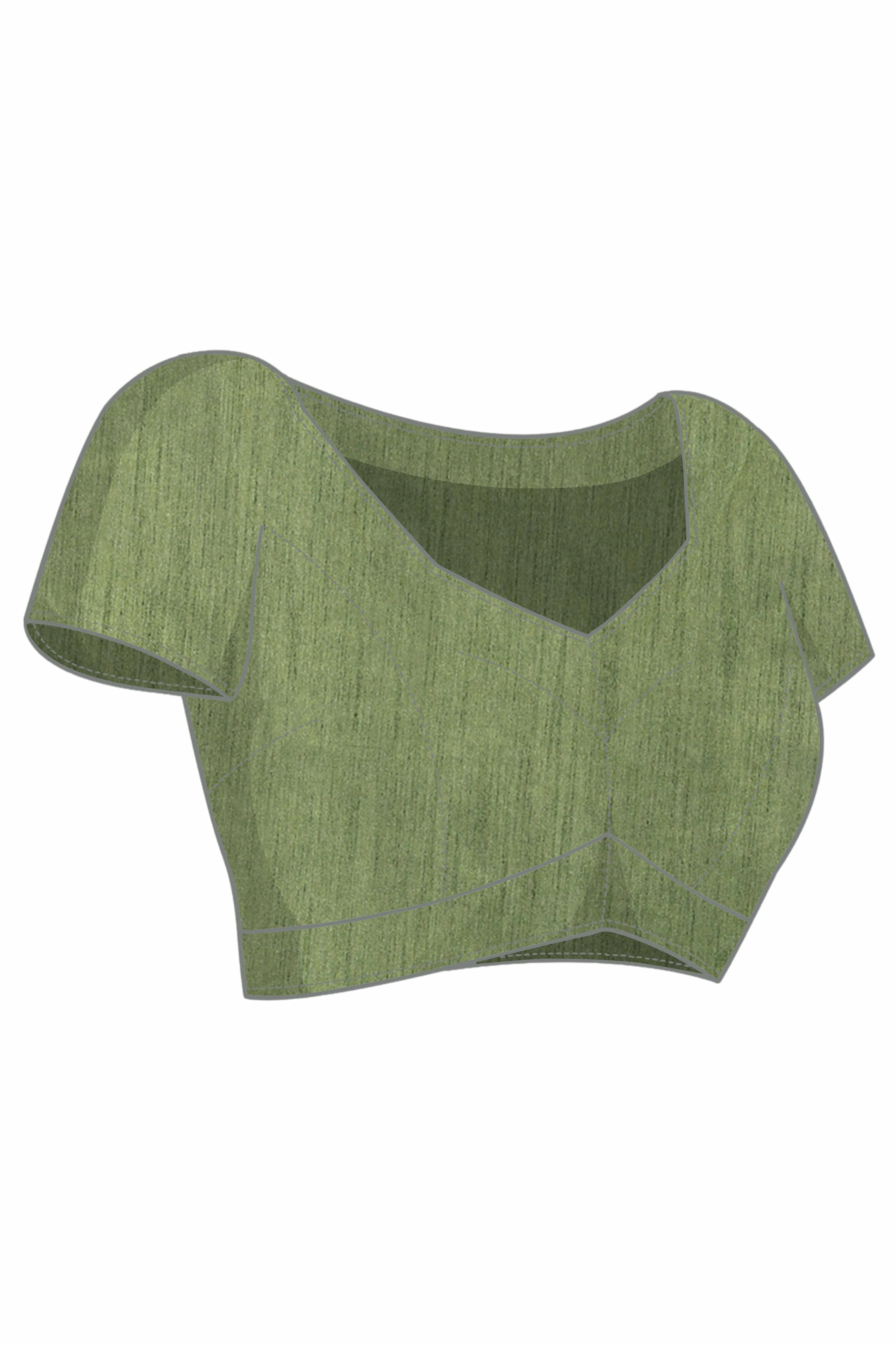 Green Georgette Saree with Traditional Bandhani Print and Lace Accents - Image 8