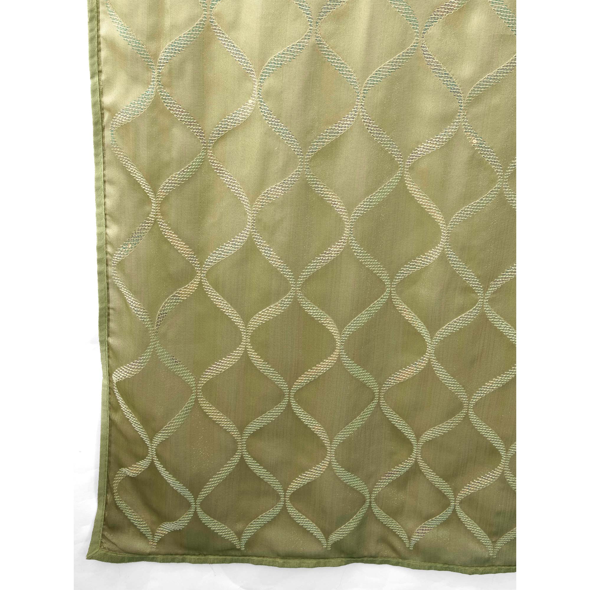 Green Sequins Embroidered Georgette Saree - Image 8