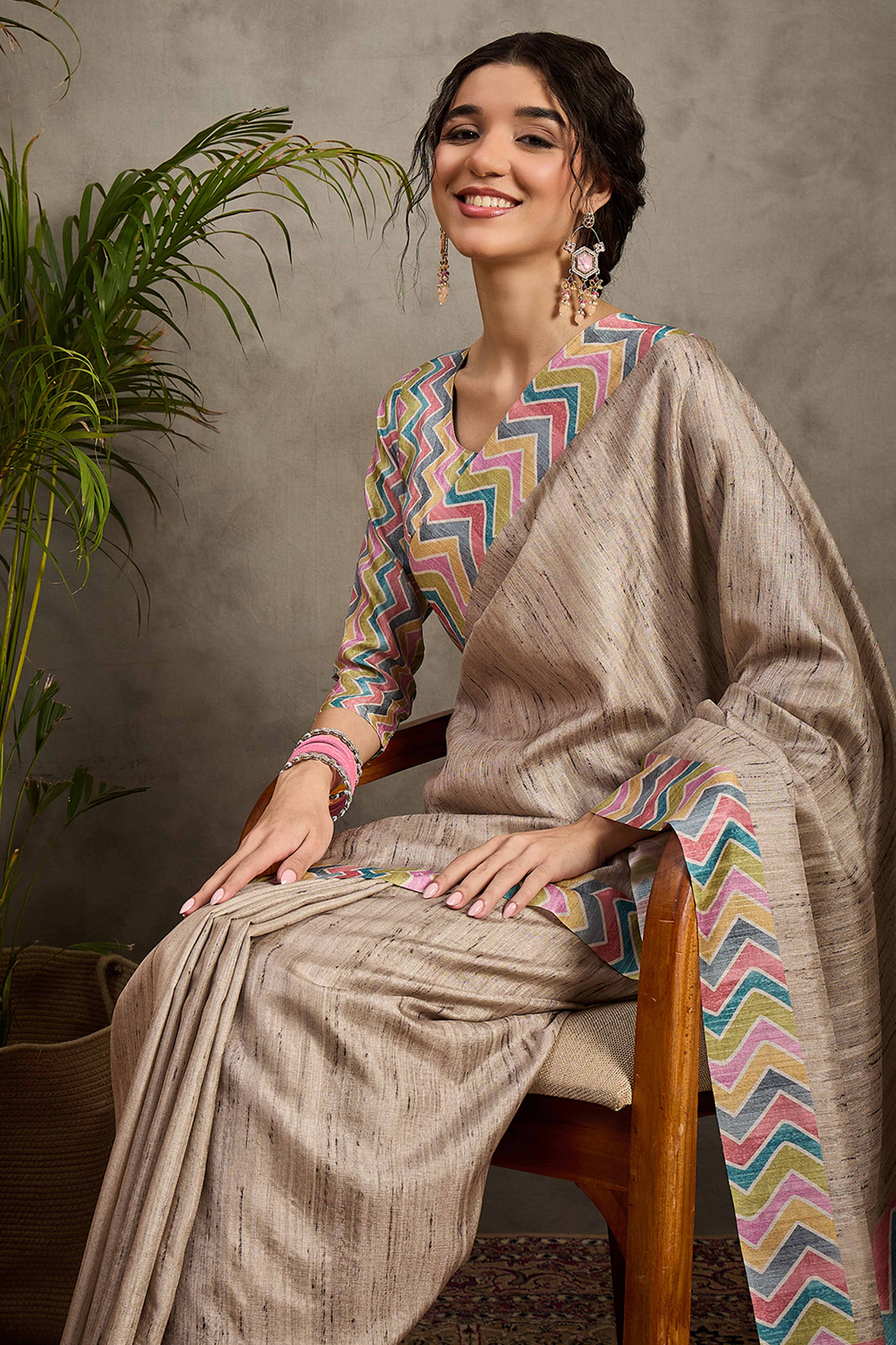 Handloom Beige Cotton Silk Saree with Timeless Weaves - Image 4