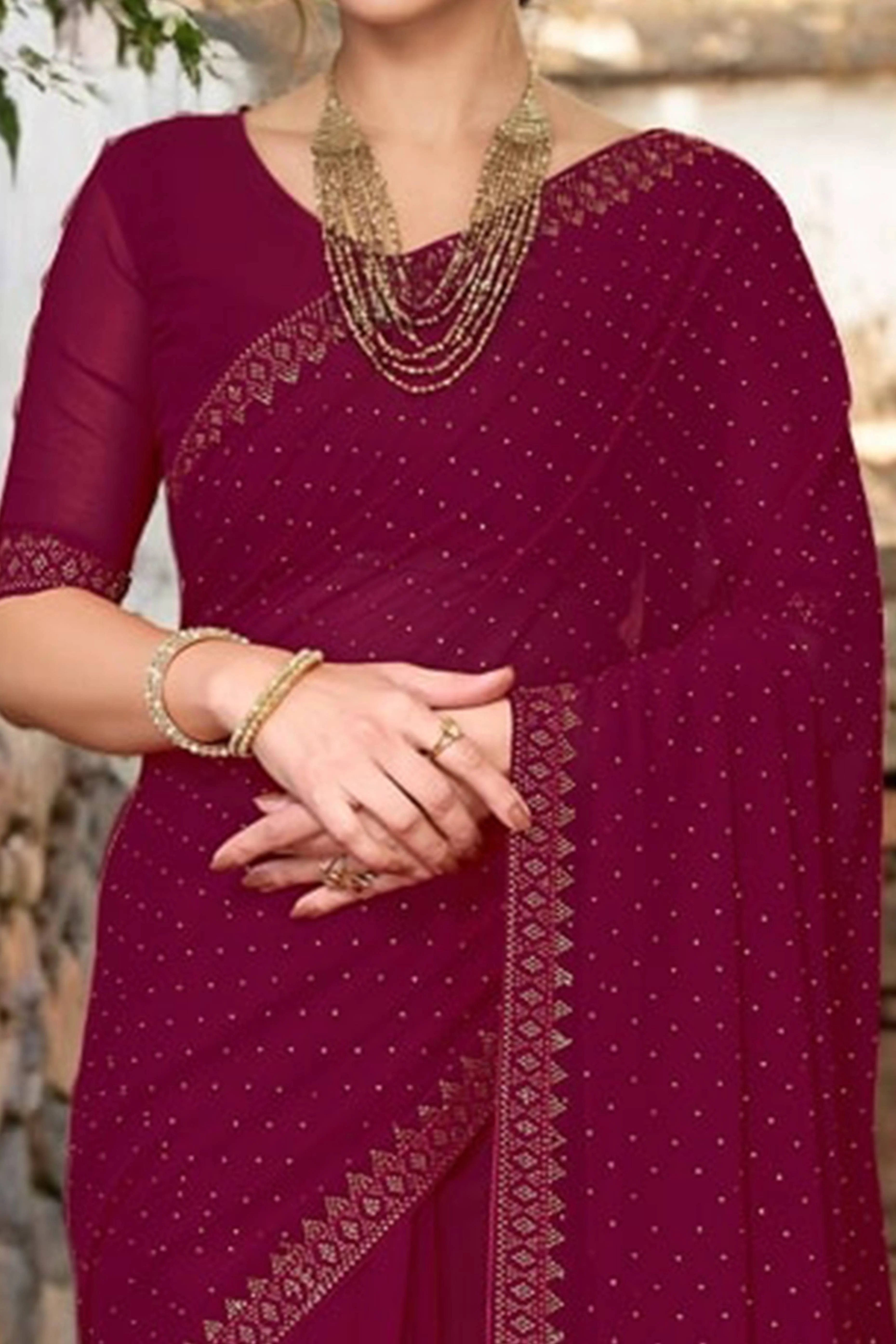 Pink Rangoli Dola Silk Saree Embellished With Diamond Work And Elegant Border - Image 2