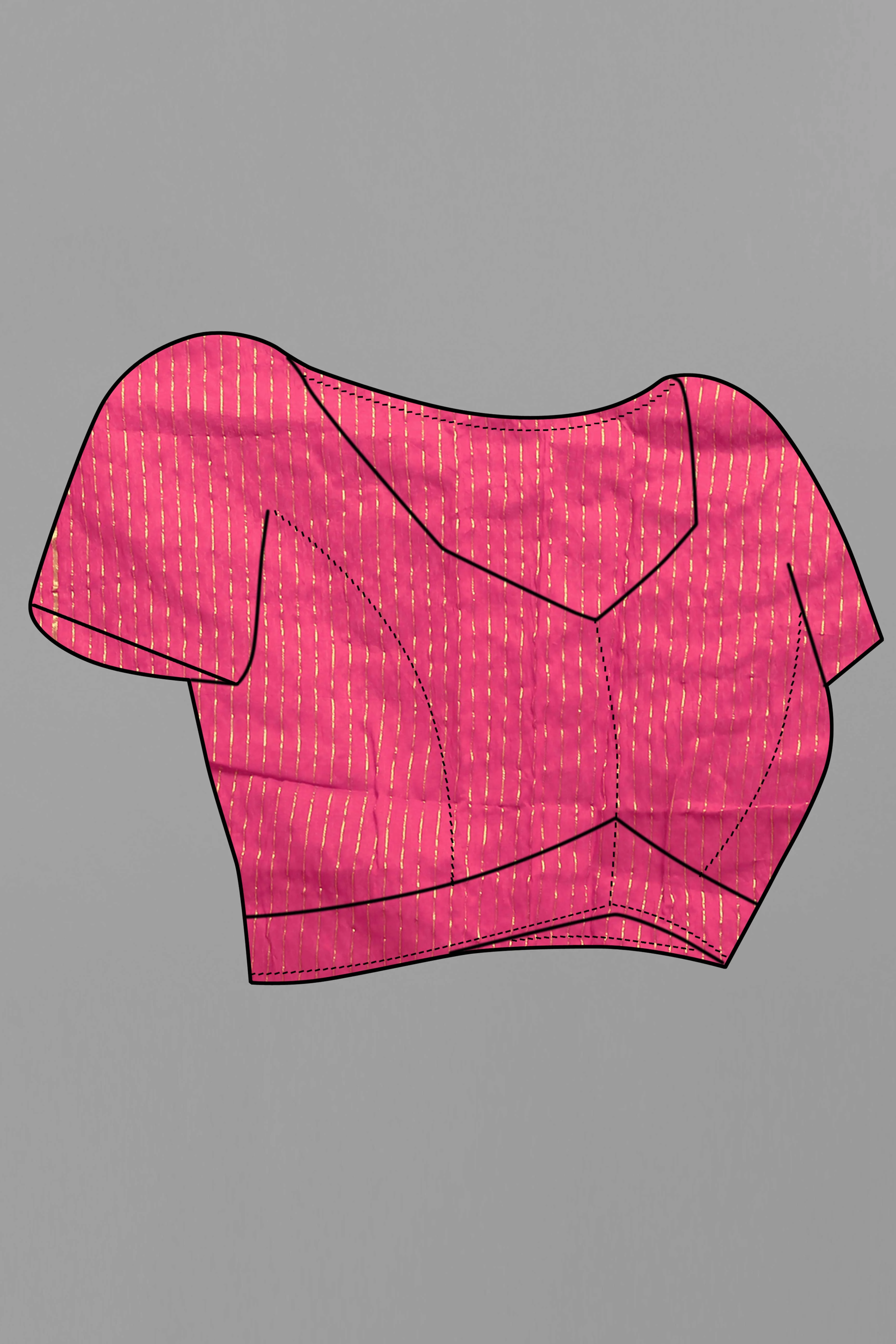 Pink Shibori Leheriya Printed Chanderi Cotton Silk Lagdi Patta Saree - Image 7