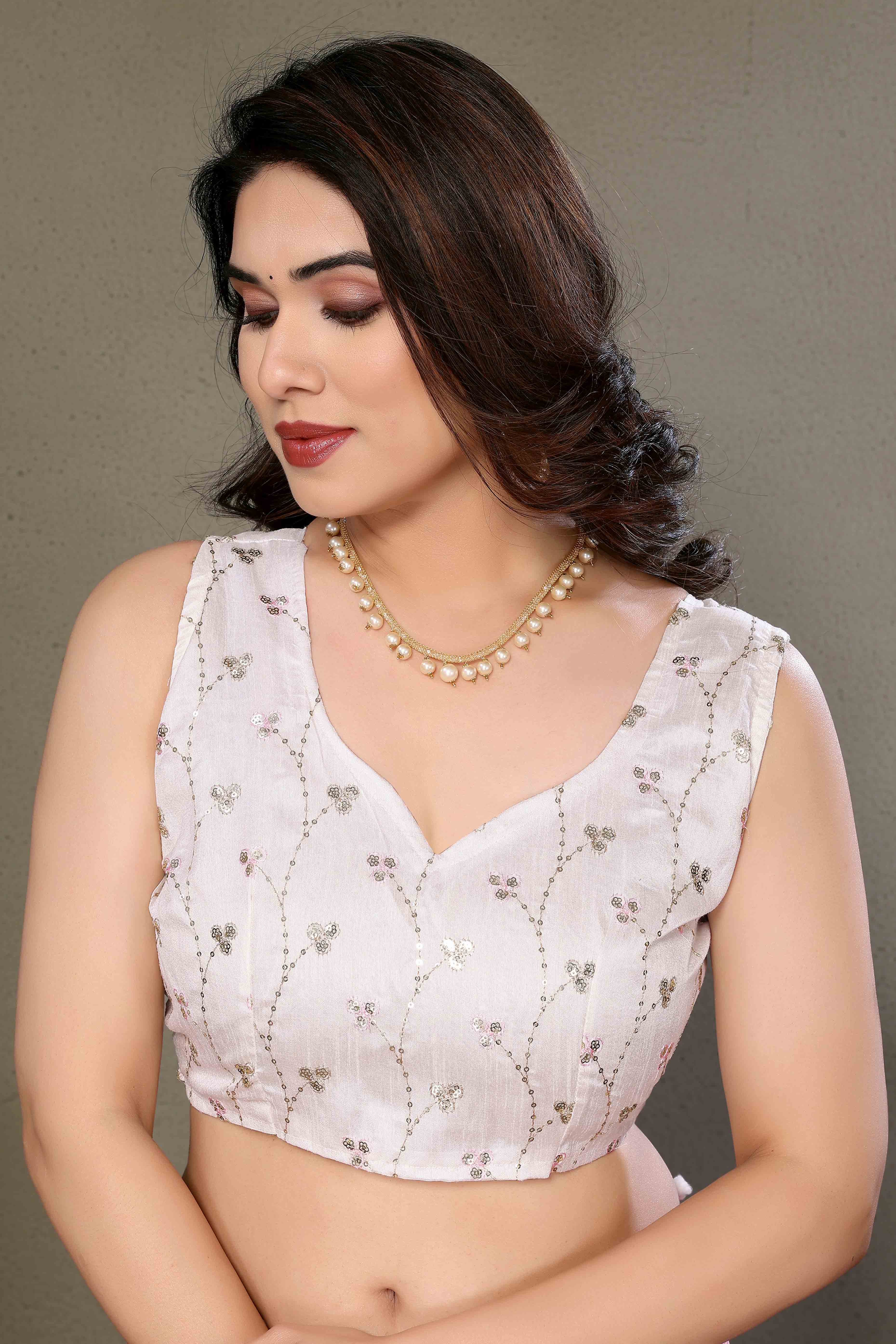 Rose Pink Zari Woven Satin Saree With Pompom Border - Image 6