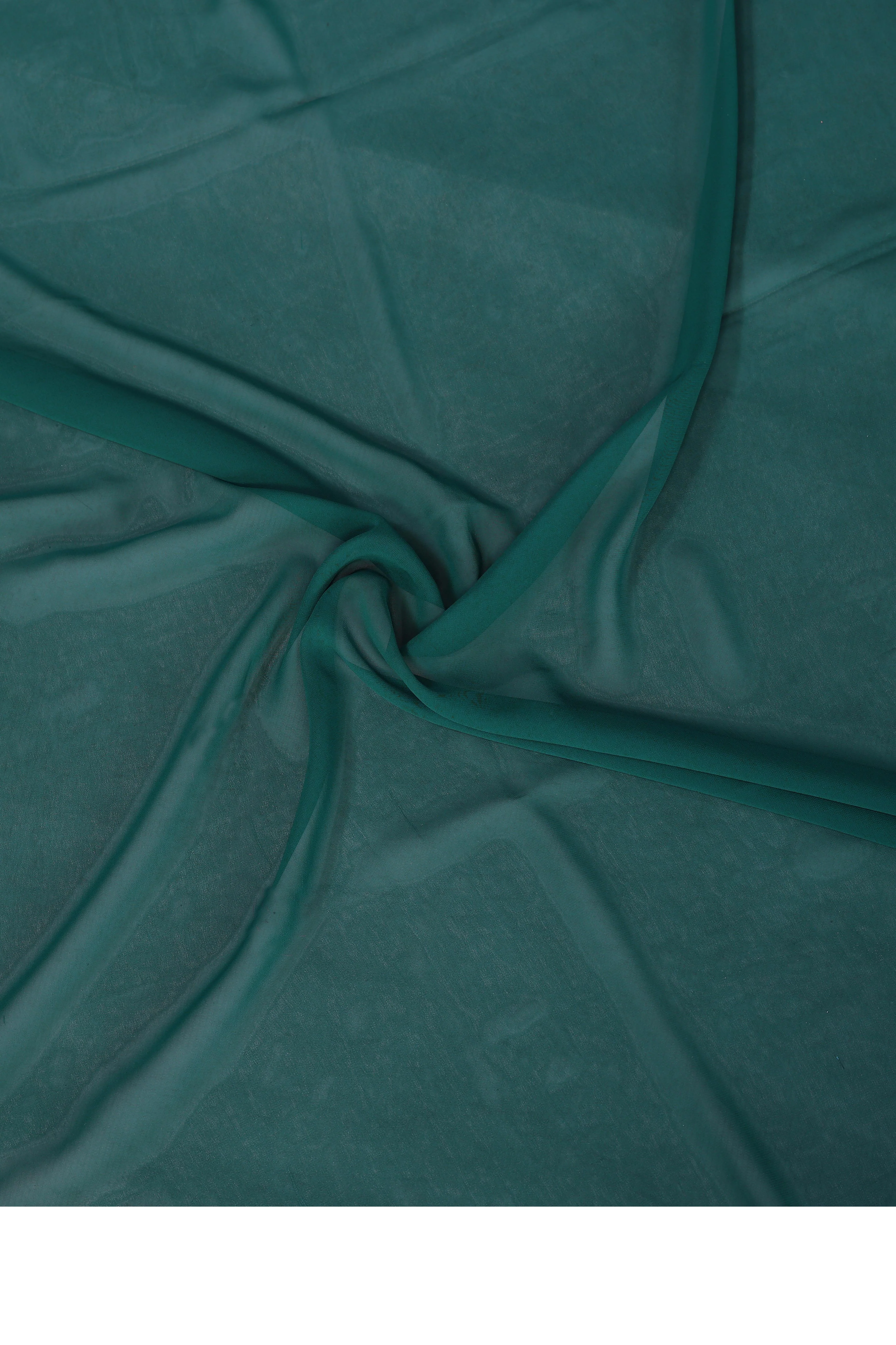 Sophisticated Morpich Green Party Wear Saree in Flowing Georgette Fabric With Embellished Blouse - Image 4