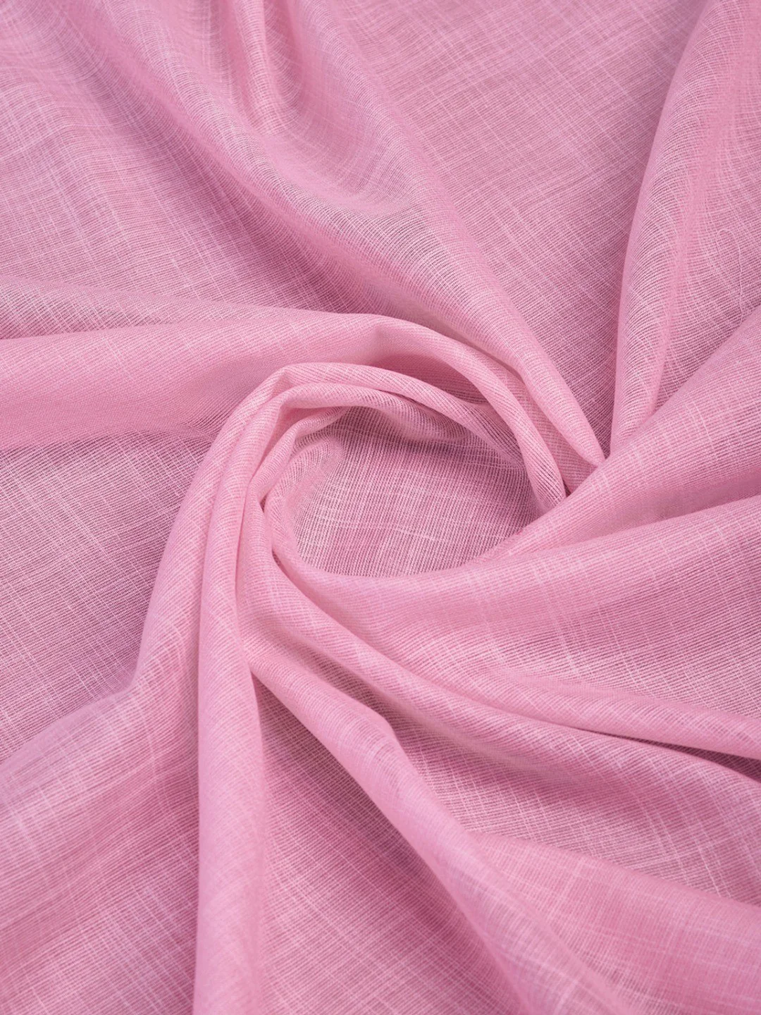 Sophisticated Pink Linen Saree Featuring Intricate Zari Weaving & Tassel Accents - Image 2