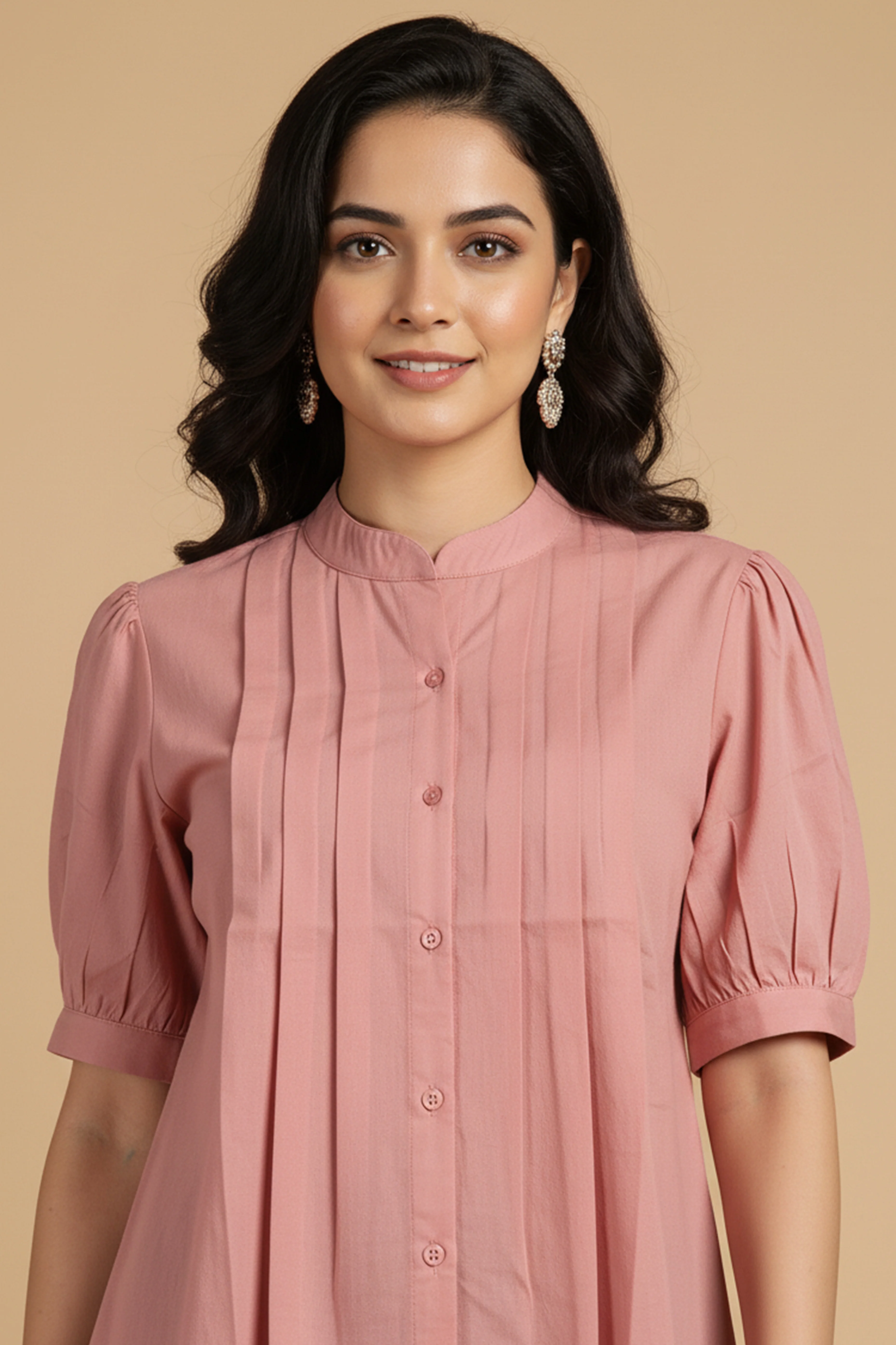 Trendy Pink Solid Pattern Pure Cotton Top for Effortless Everyday Styling - Image 2