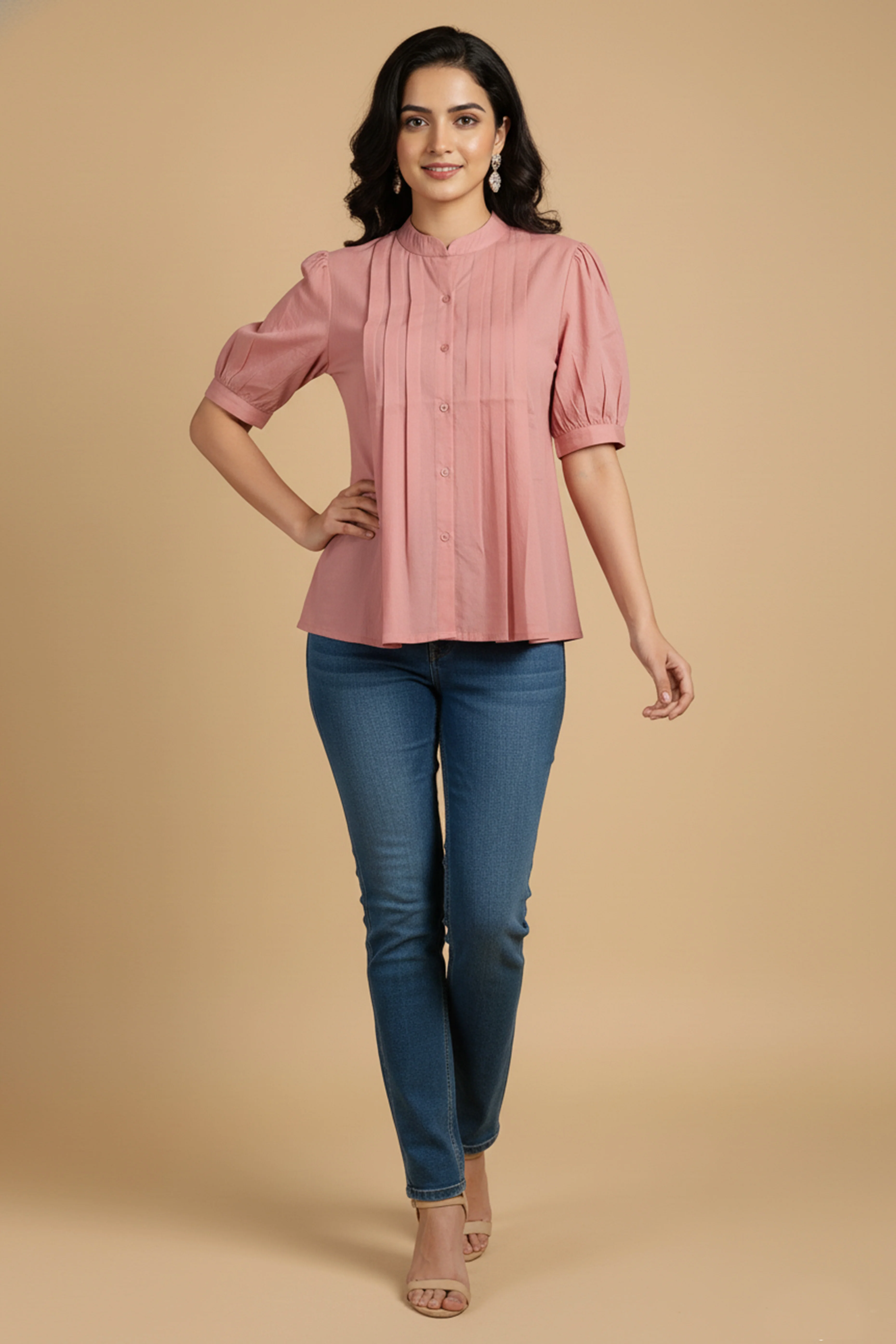 Trendy Pink Solid Pattern Pure Cotton Top for Effortless Everyday Styling - Image 6