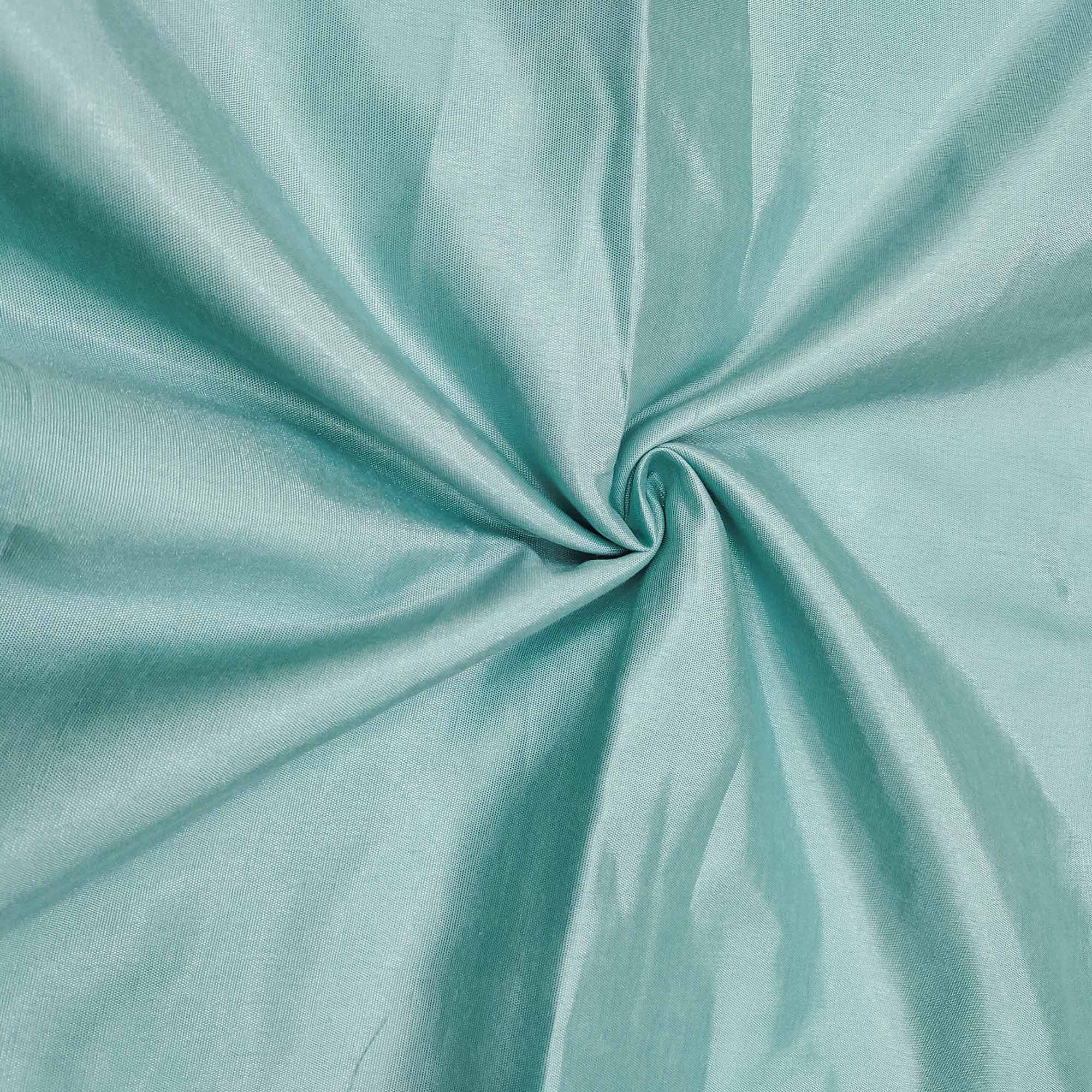 Turquoise Floral Print With Sequins Hand Embroidered Organza Dress Material - Image 5