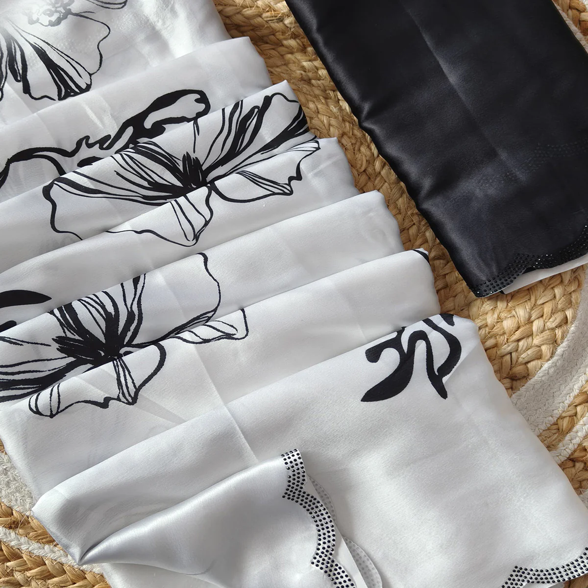 White Partywear Saree with Vibrant Floral Designs in Carbon Crepe - Image 2