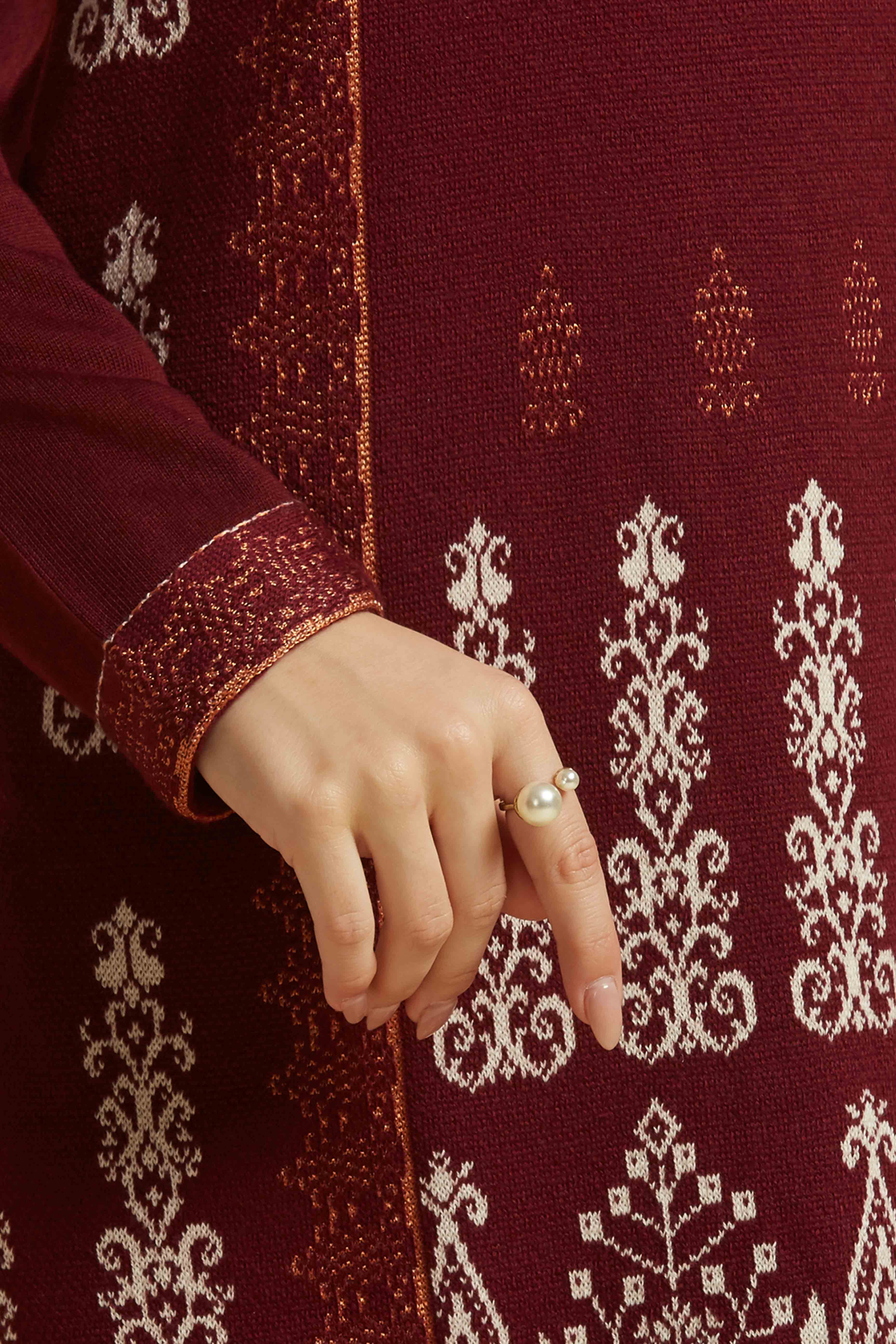 Wine Woolen Straight Kurti - Image 7