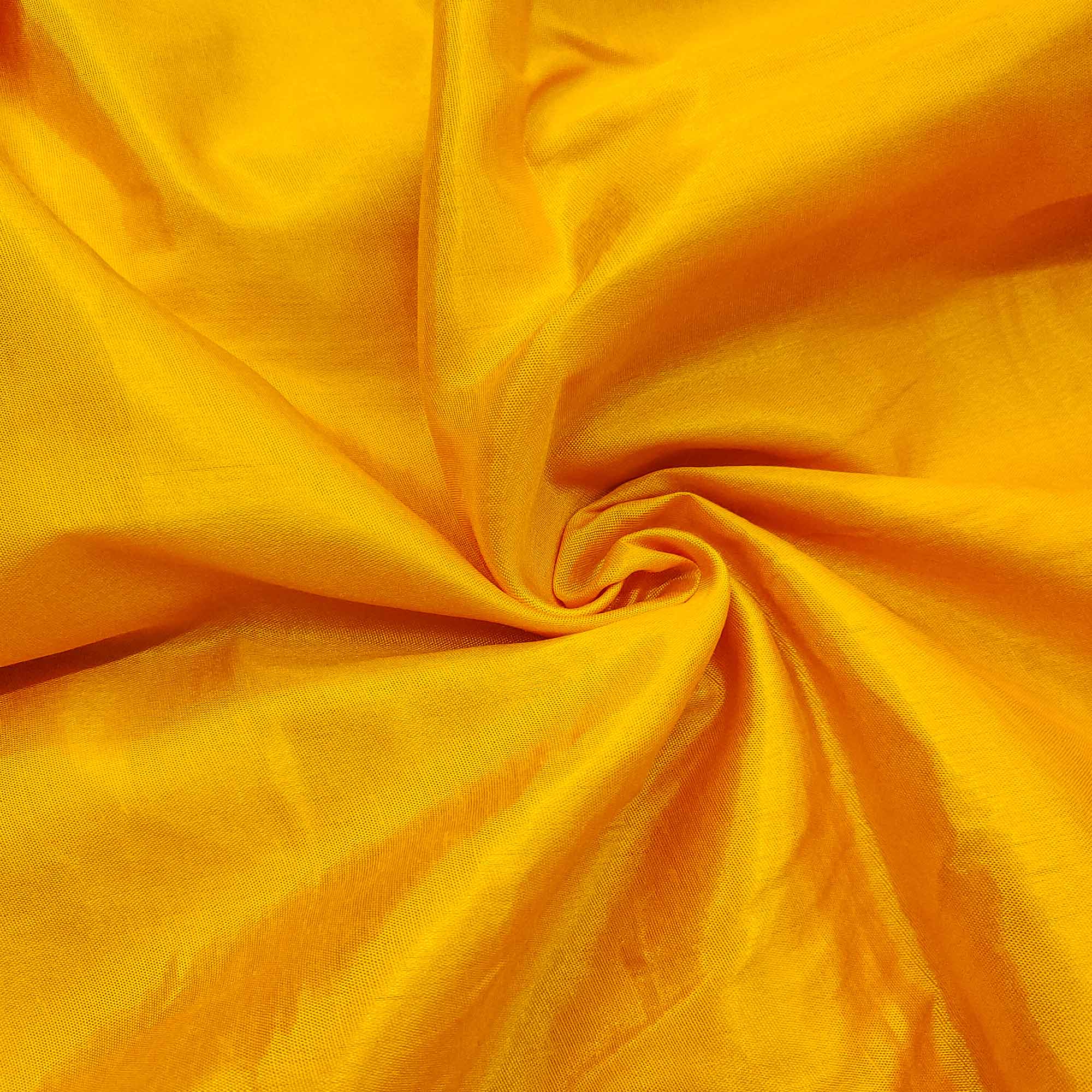 Yellow Printed With Hand Embroidered Chanderi Silk Dress Material - Image 5